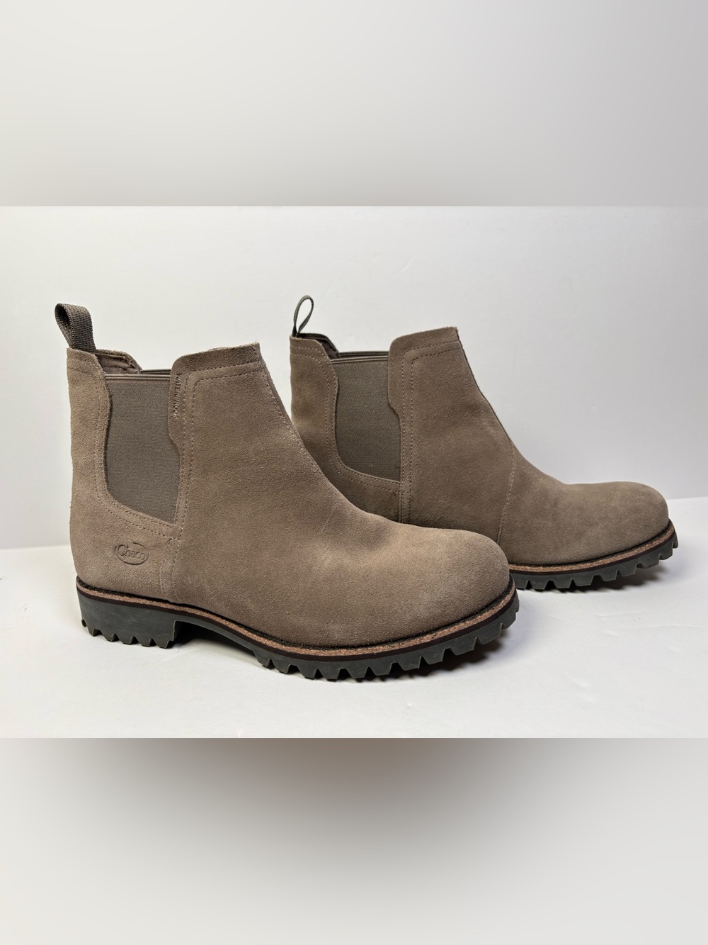 Chaco Suede Leather Chelsea Boot Slip On Taupe Women’s Size 10